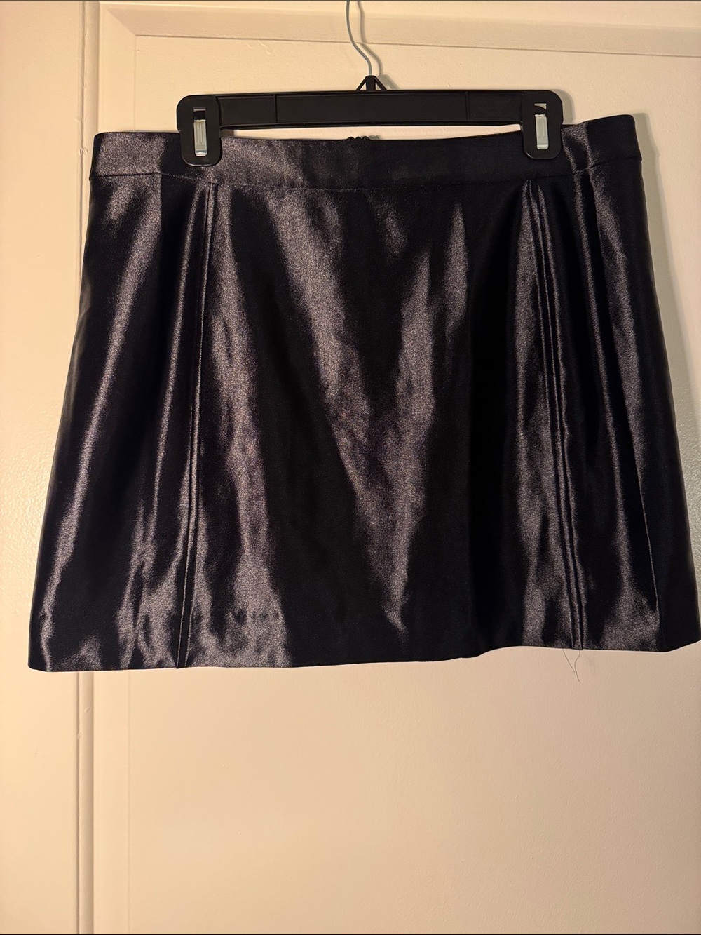 COS Black Satin Panel Mini Skirt
